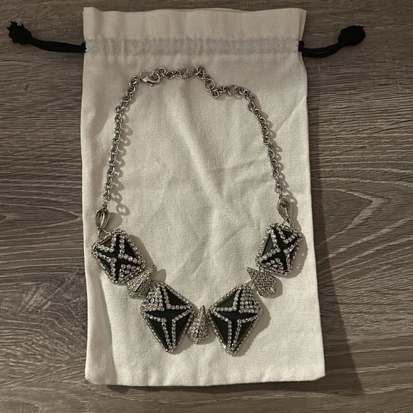 NWOT Black & Silver Alexis Bittar Necklace - Picture 2 of 5